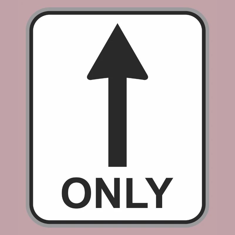 Road sign only front white