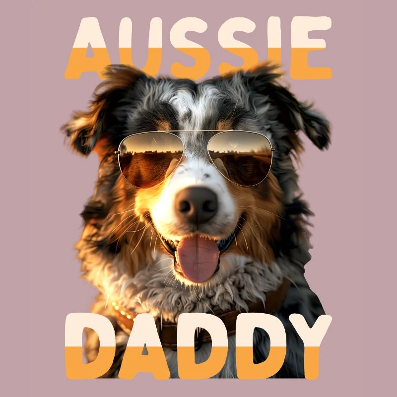 Aussie Daddy Papa Vatertag Dad Australian Shepherd