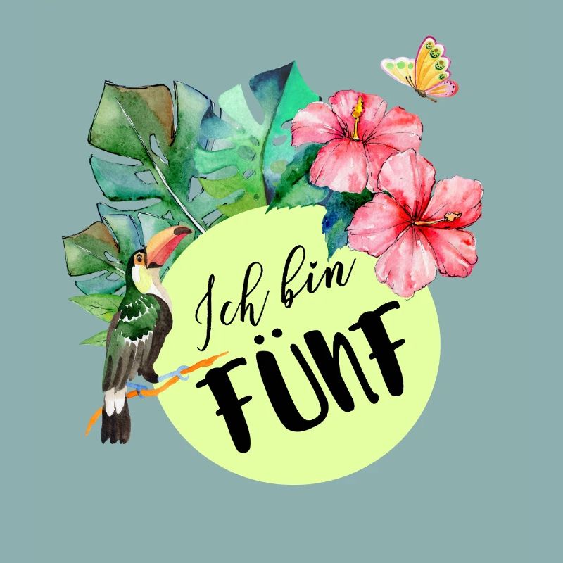 Ich bin fünf – blumiger 5. Geburtstag
