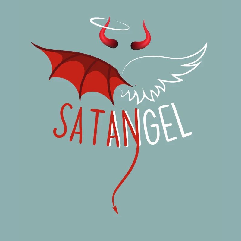 SatAngel - Satan und Engel - halb Teufel, halb Engel