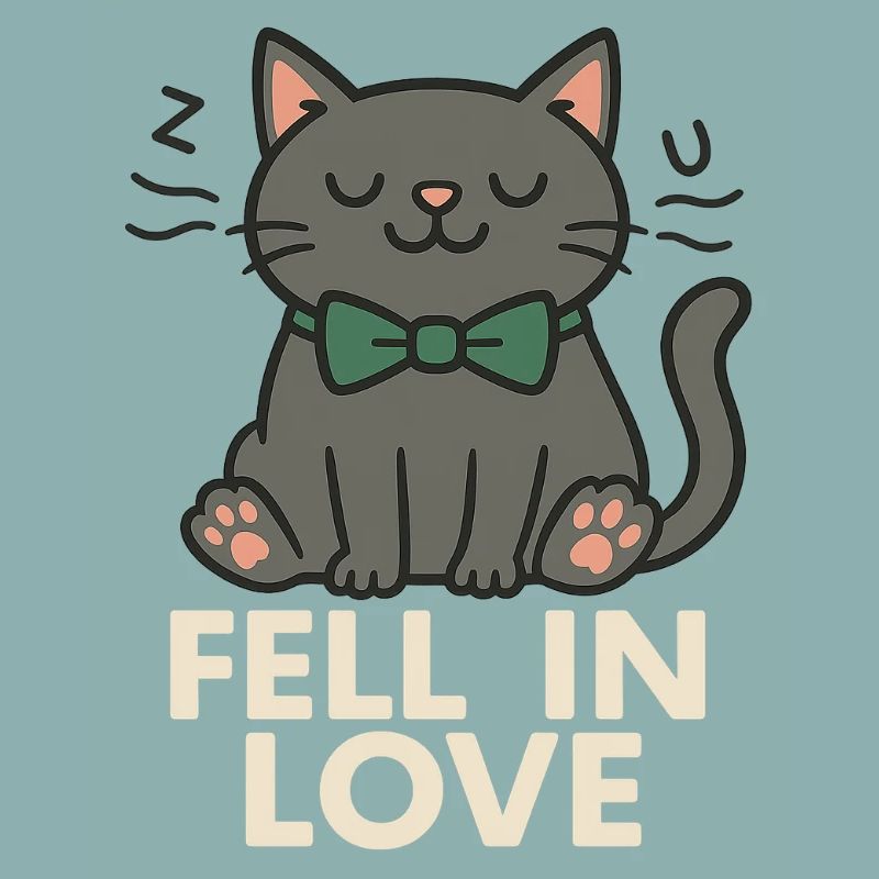 Schleife. Katze. Liebe. Das perfekte Katzenshirt.