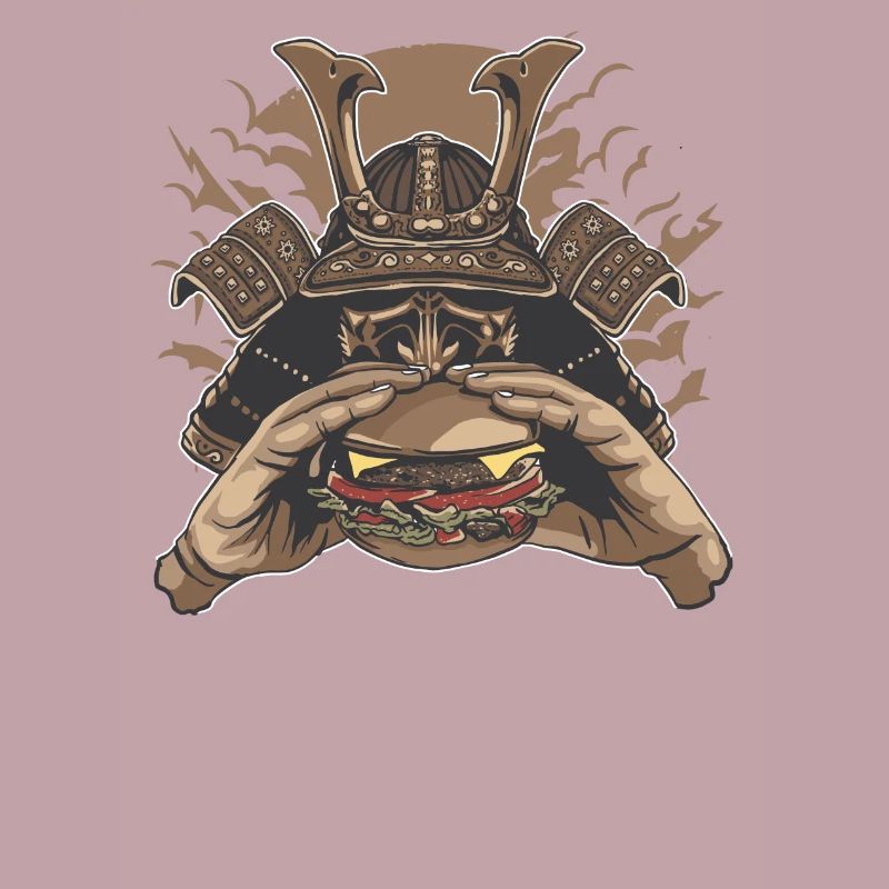 Samurai Burger Fastfood Cheeseburger Geschenk