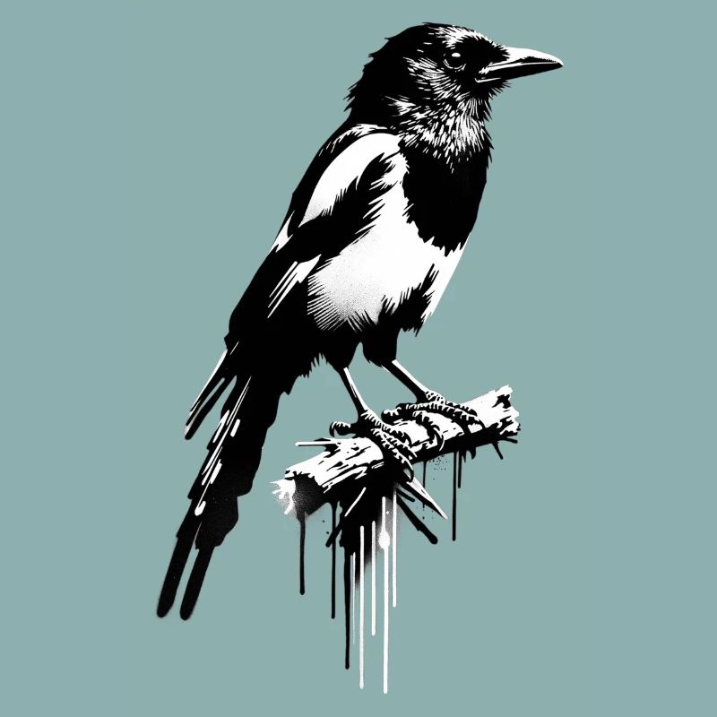 Voleur de pie Street Art