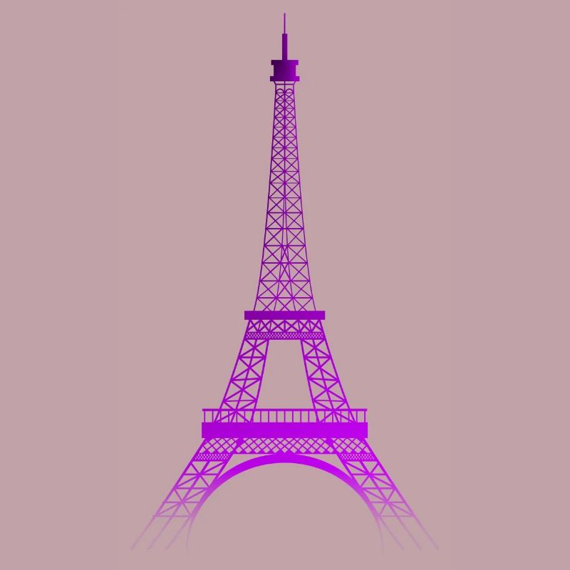 Tour Eiffel (dégradé violet-pourpre)