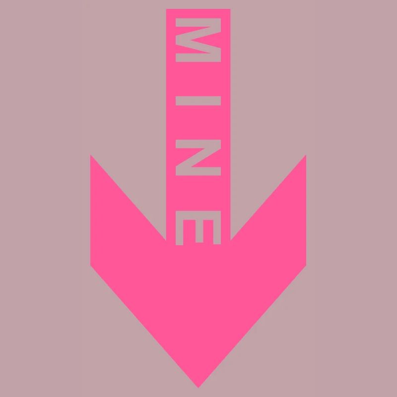Mine flèche rose en bas