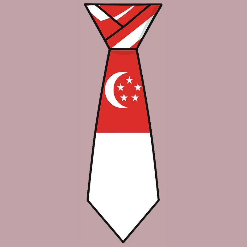 Cravate de Singapour – Conception du drapeau