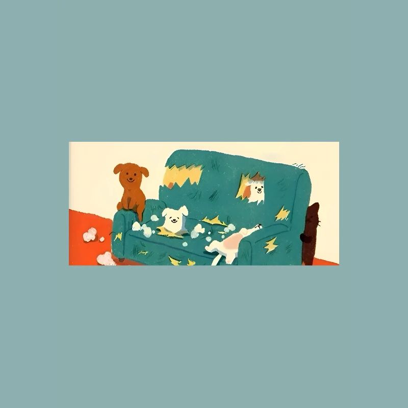 Illustration de chiens coquins mignons