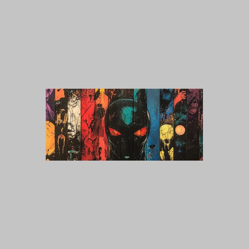 Colored Skull Panel Art