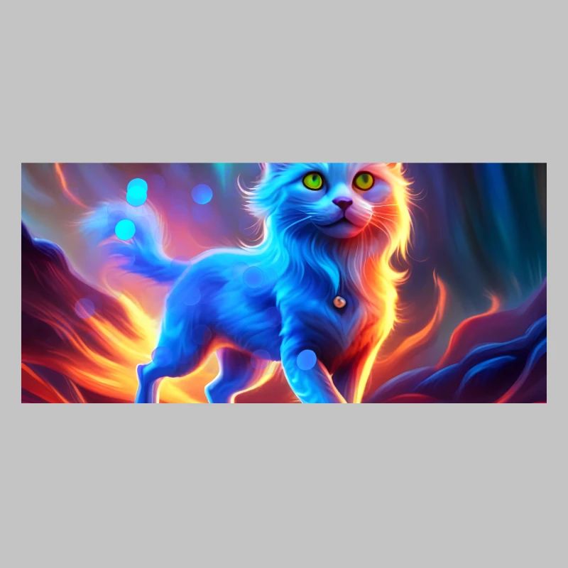 Wunderbare blaue Katze.