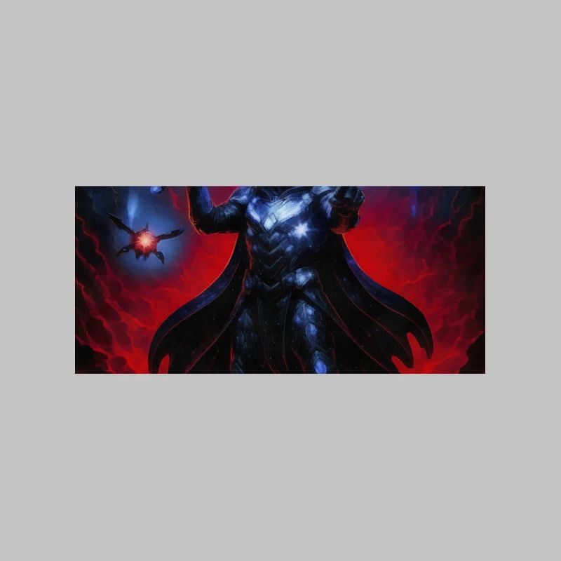 Dark Warrior in the Flame Storm