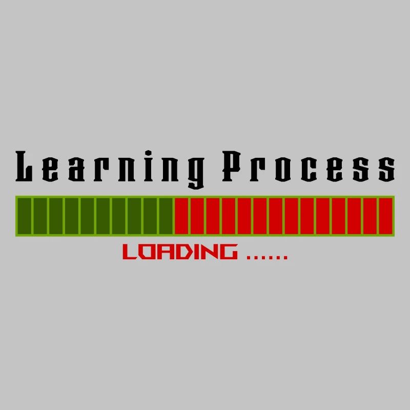 Learning Process Loading white shirt