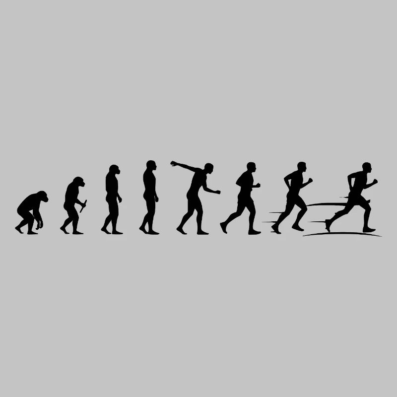 Oreiller autocollant T-shirt Marathon Runner Evolution