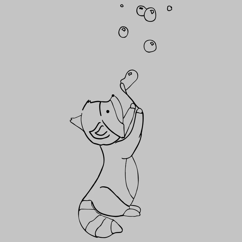 racoon outline