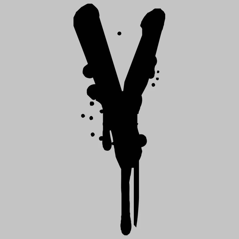 V Graffiti Tropfen Farbklex Spray