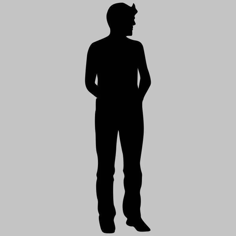 Mann Körper Silhouette Vektor-Design
