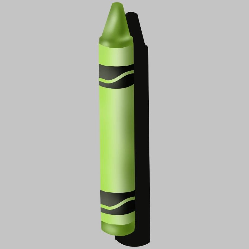 Crayon vert - dessin numérique