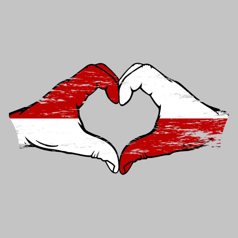 Drapeau de Monaco Pologne Forme de main Forme de coeur Utilisé