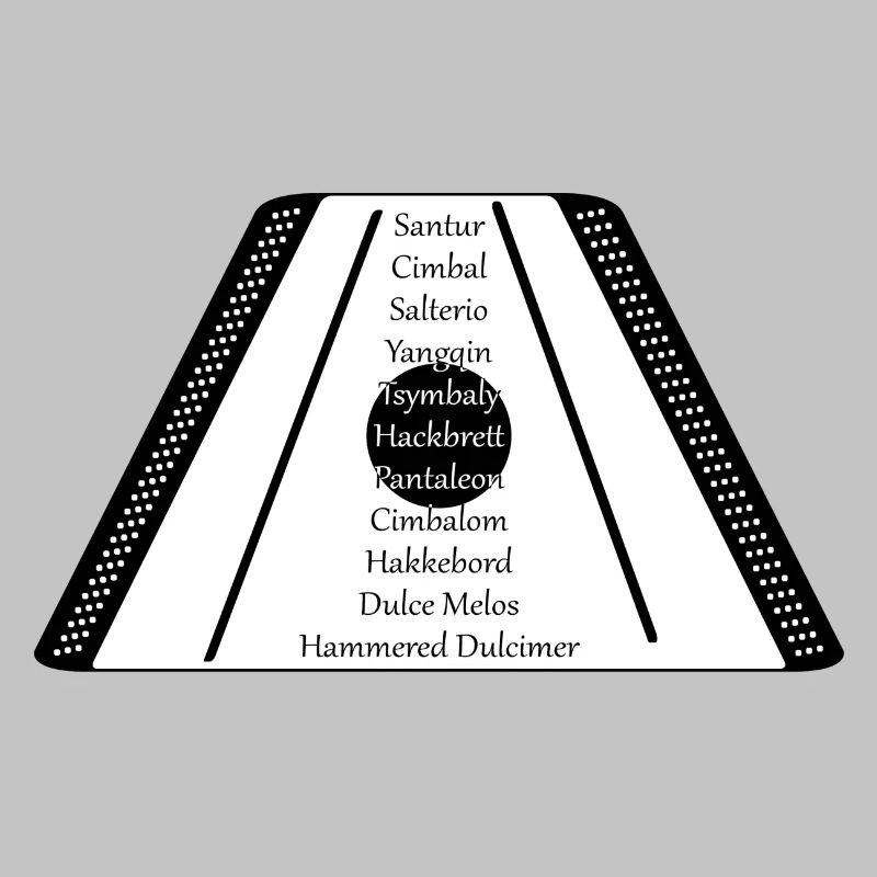 Dulcimer noir n blanc
