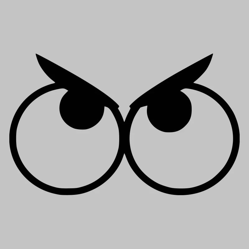Angry looking eyes with eyebrows #