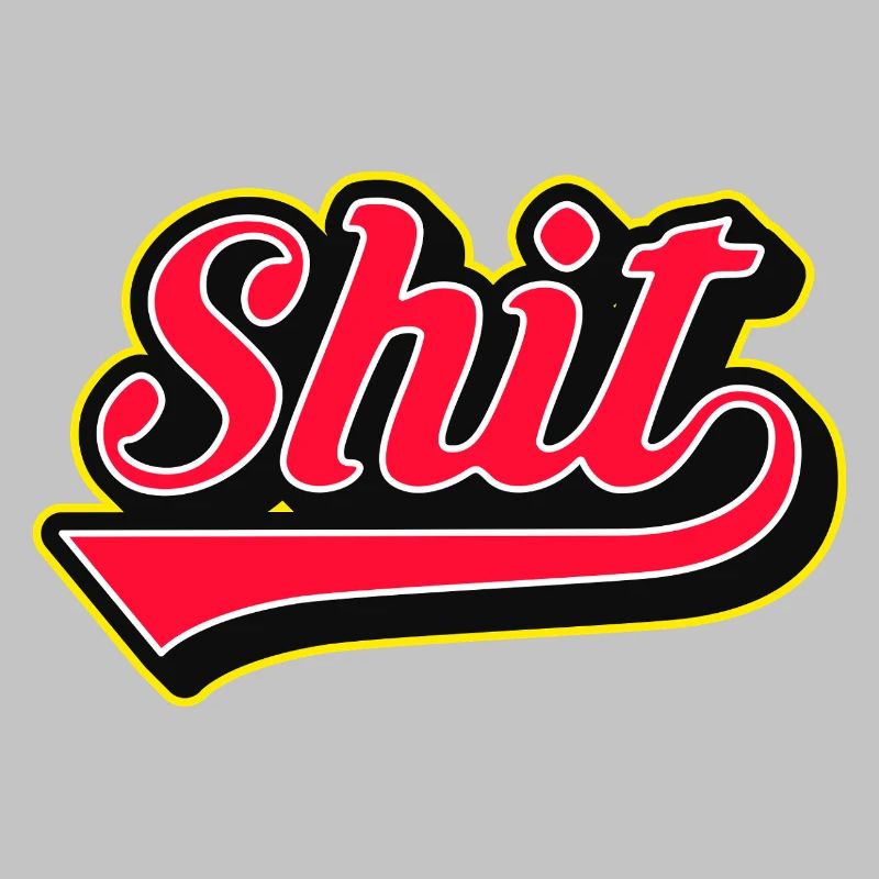 Shit Word Script Logo