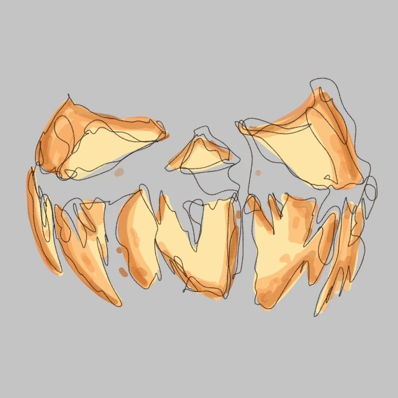 Pumpkin Face Halloween Scribble