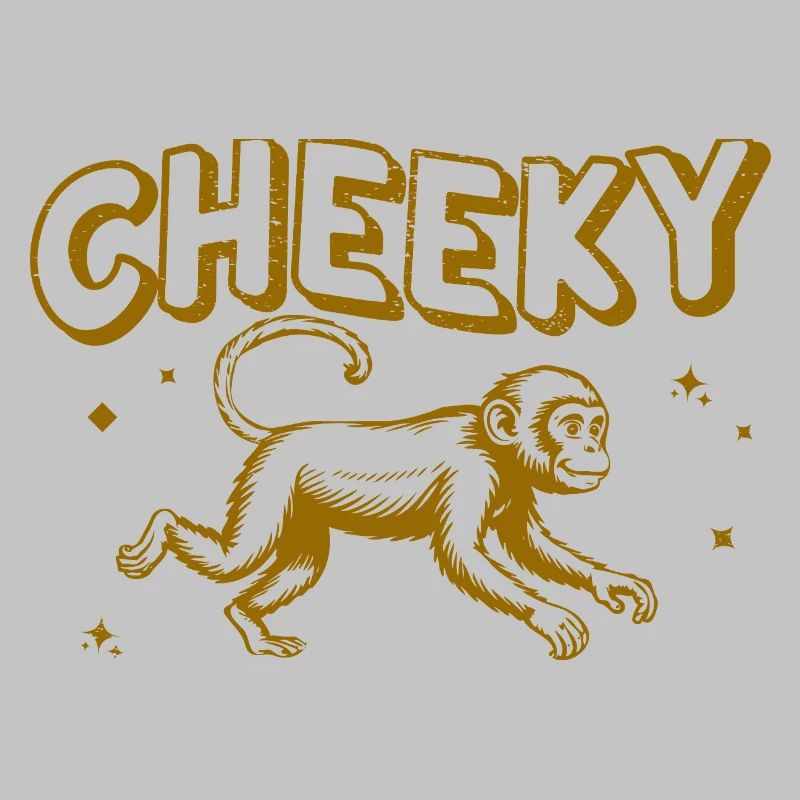 Illustration de singe effronté ludique