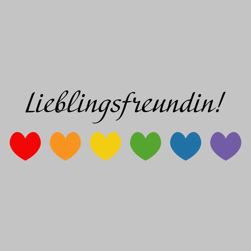 Regenbogenherzchen Lieblingsfreundin