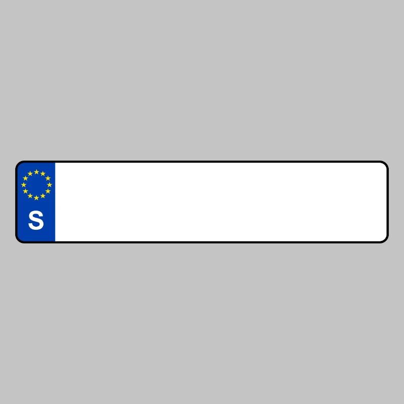 plaque d'immatriculation S