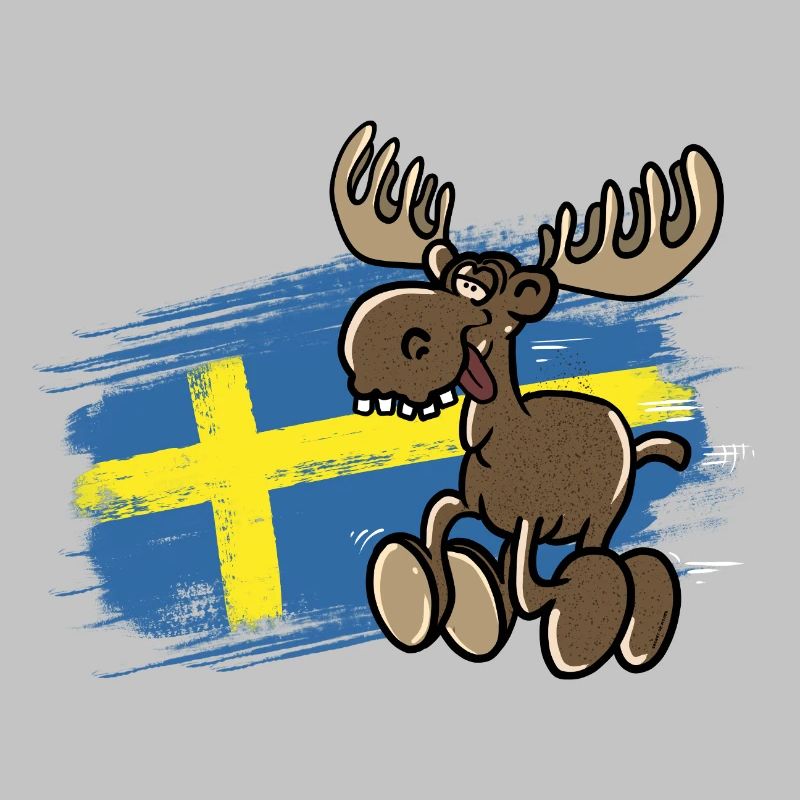 Suède - Orignal - Drapeau