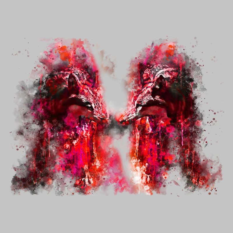 gxp woelfe hate monday splatter watercolor red