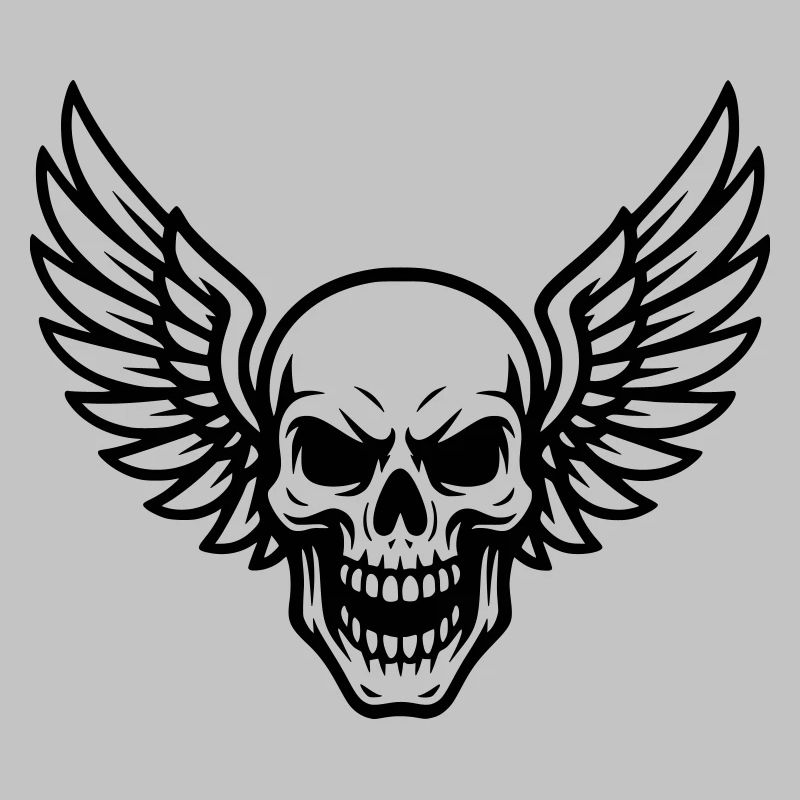 Skull with wings