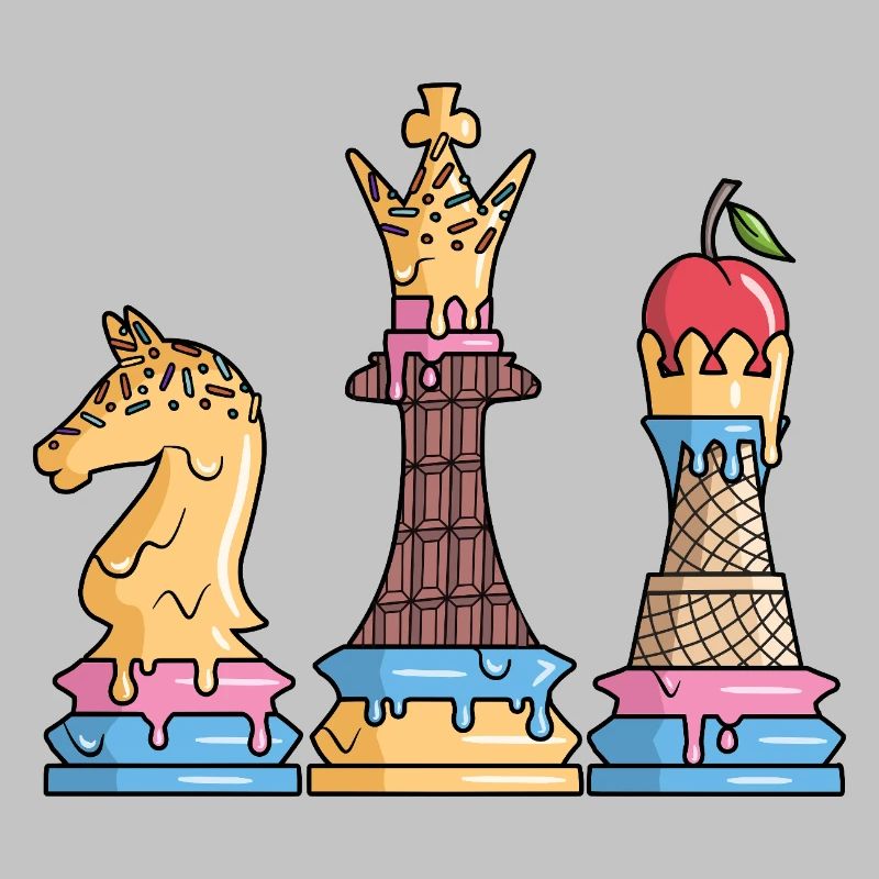 Schachfiguren Eiscreme Schachspiel Kinder Schach