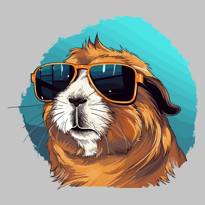 Cochon d’Inde décontracté avec lunettes de soleil