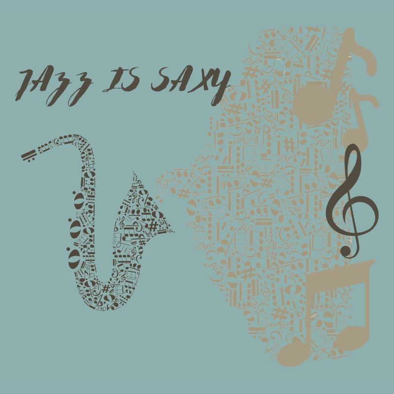 Conception de saxophone musical en notes