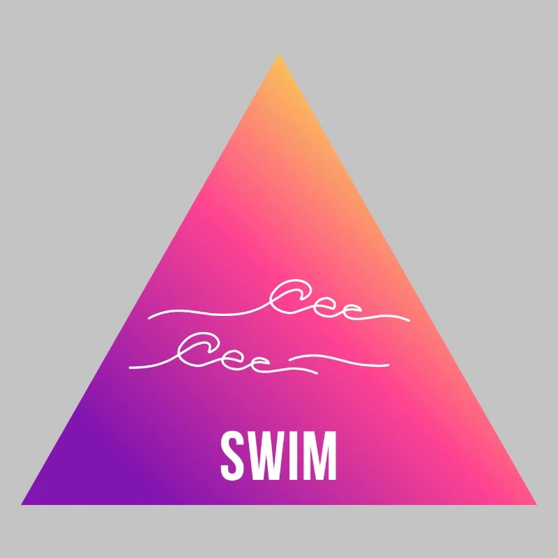 Natation Gradient Triangle Vagues