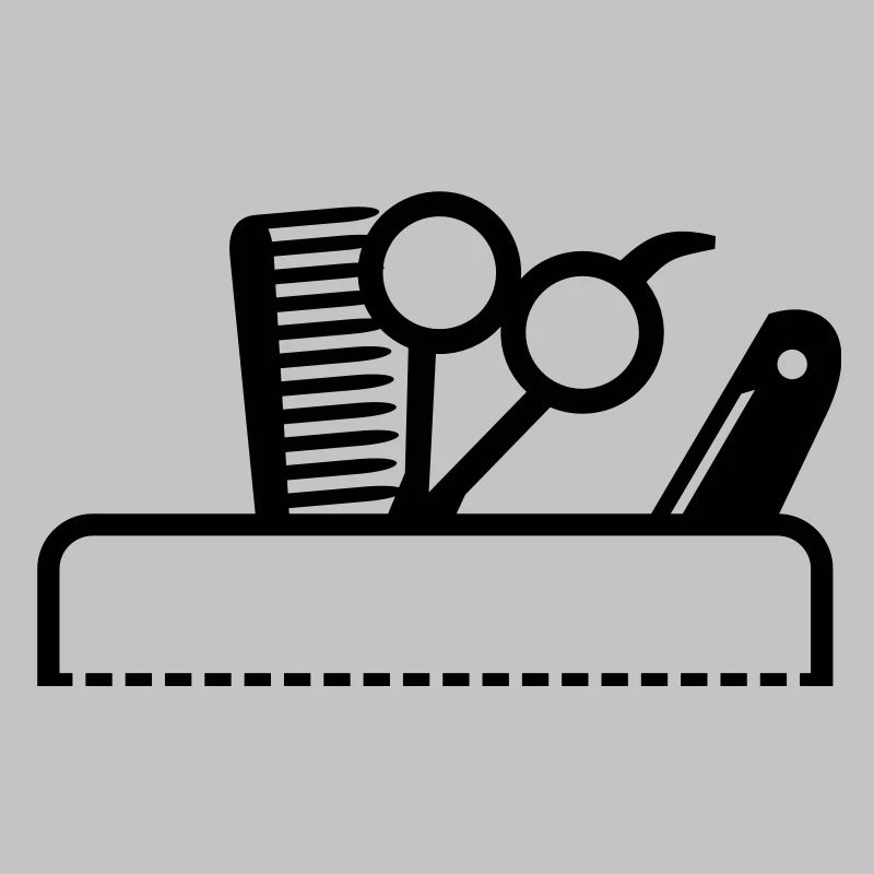 Kamm & Schere in der Tasche / barber tools in a