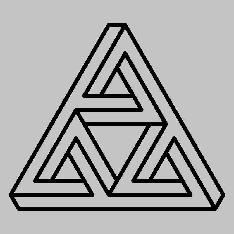 impossible chiffre Hipster géométrie triangle Escher