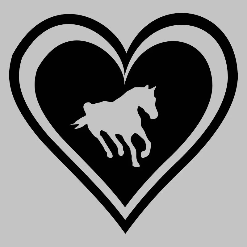 Herz mit Pferd