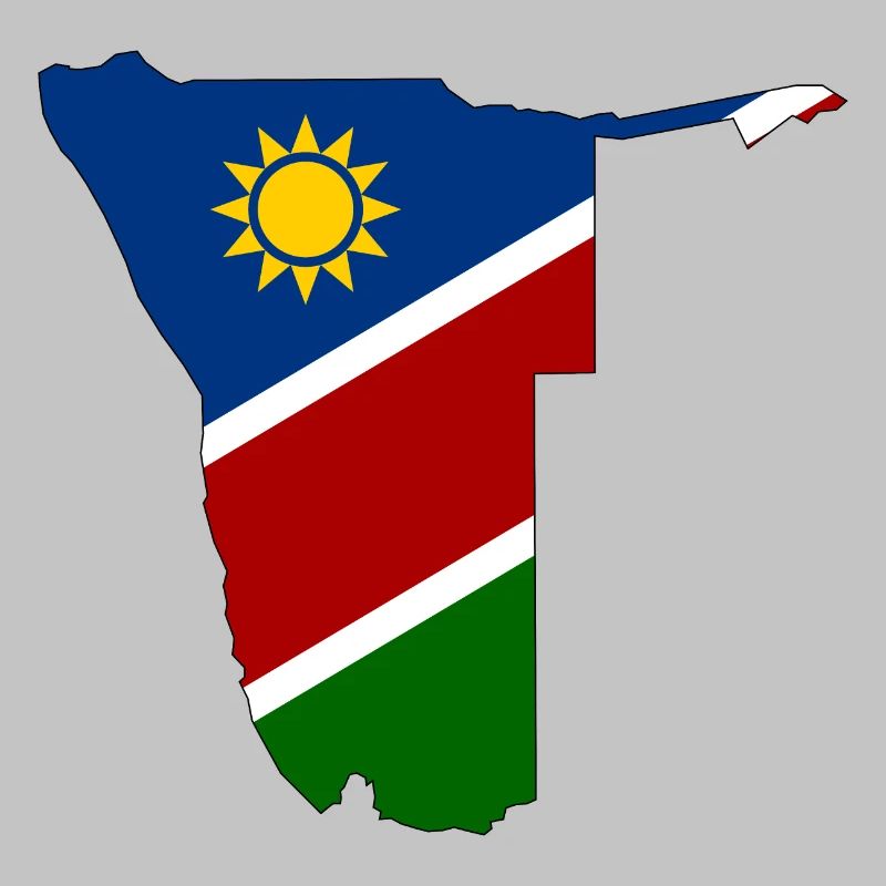 Namibia flag map