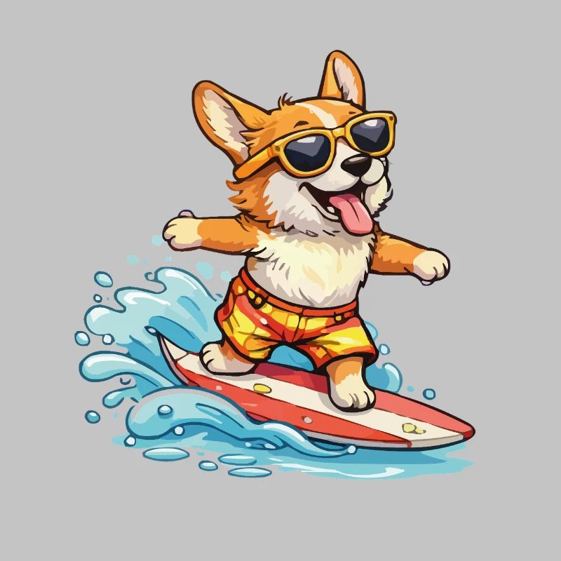 Corgi Surf Summer Goggles