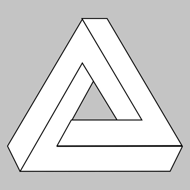 Illusion optique symbole de l'infini Triangle