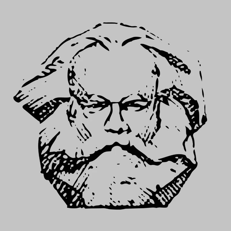 Karl Marx | Abstract Distressed Face Design
