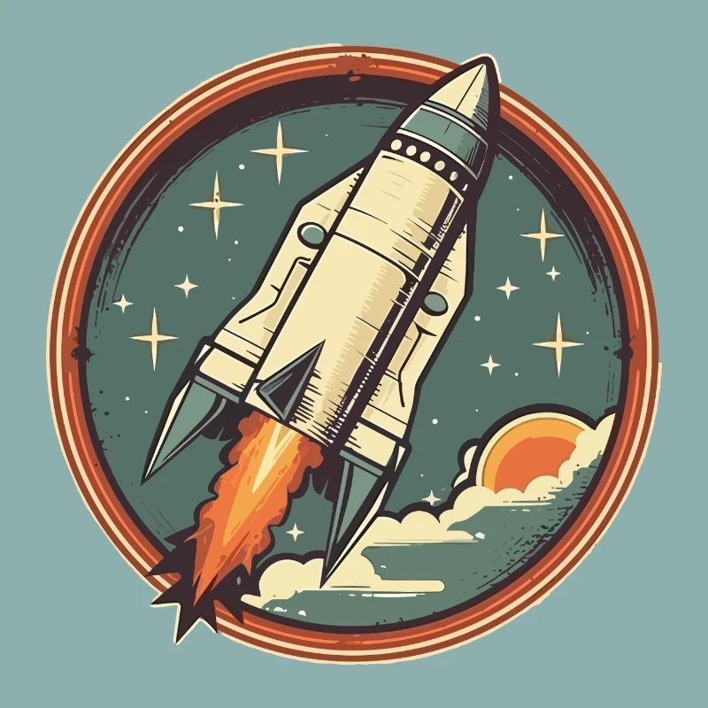 Fusée Rétro - Fusée Spatiale