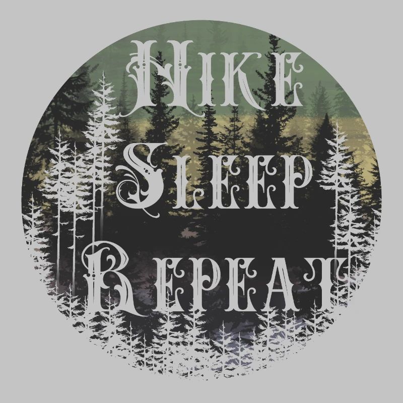 Fais répéter le sommeil – Round de la silhouette de la forêt