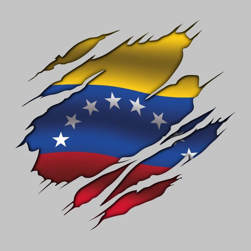 Drapeau du Venezuela - Venezuela - Drapeau déchiré