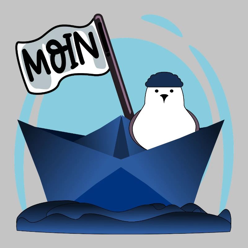 PAPIERBOOT MOIN PAPIERSCHIFF MÖWE