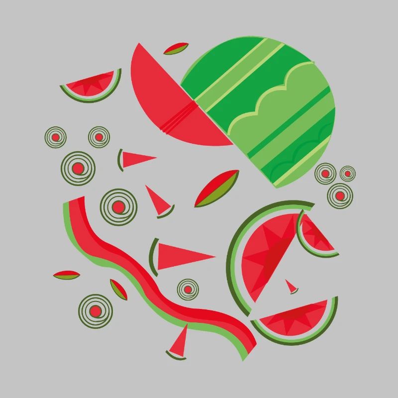 Design abstrait de pastèque