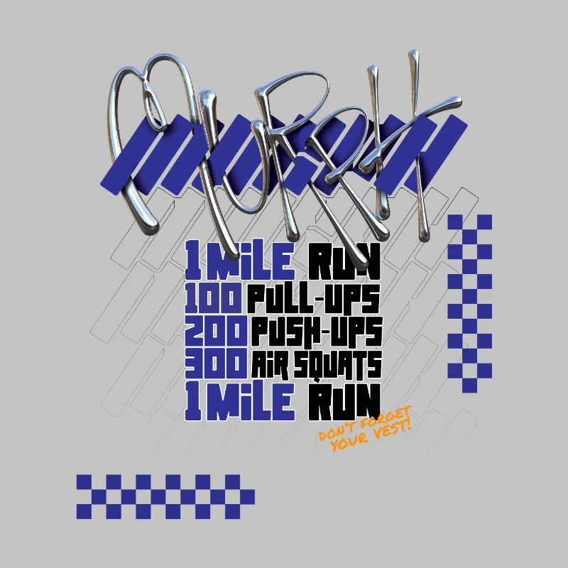 Graphisme de la version sombre de Murph Hero WOD Cross Training