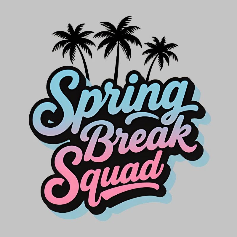 Fête de Noël Palm Trees Spring Break Squad Tropical