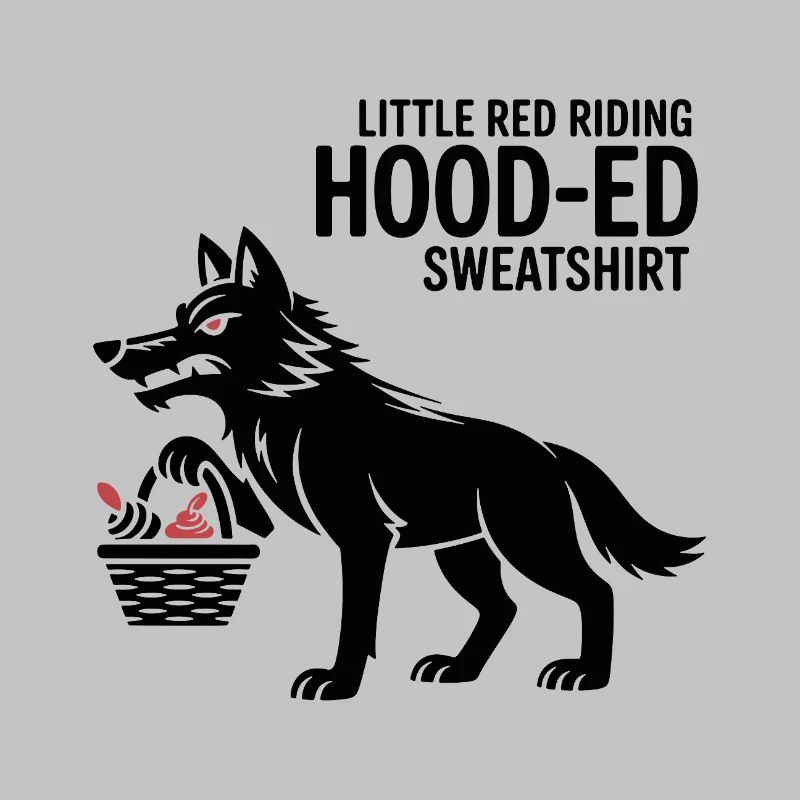 Fairy tale wolf with basket